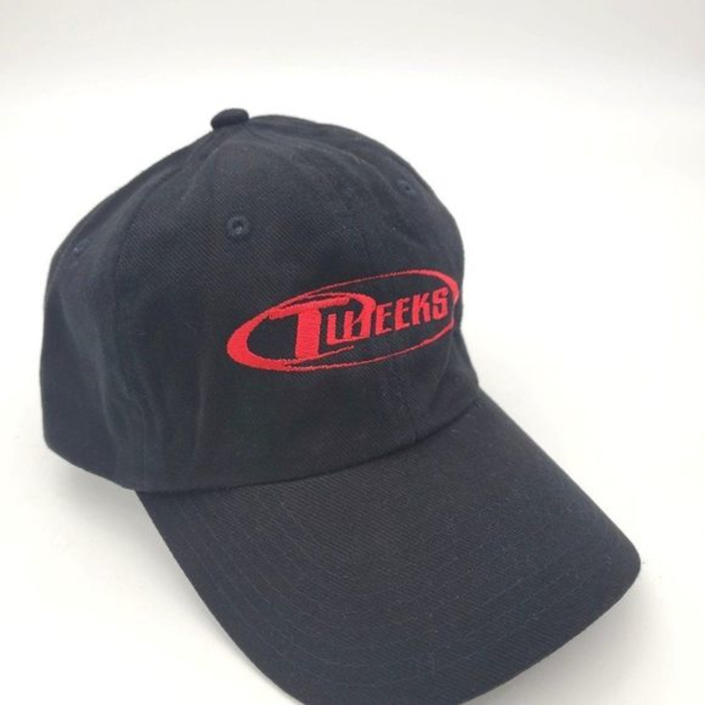 NEW Embroidered Tweeks Baseball Hat Soft Cap One Size Adjustable Clasp Black Red